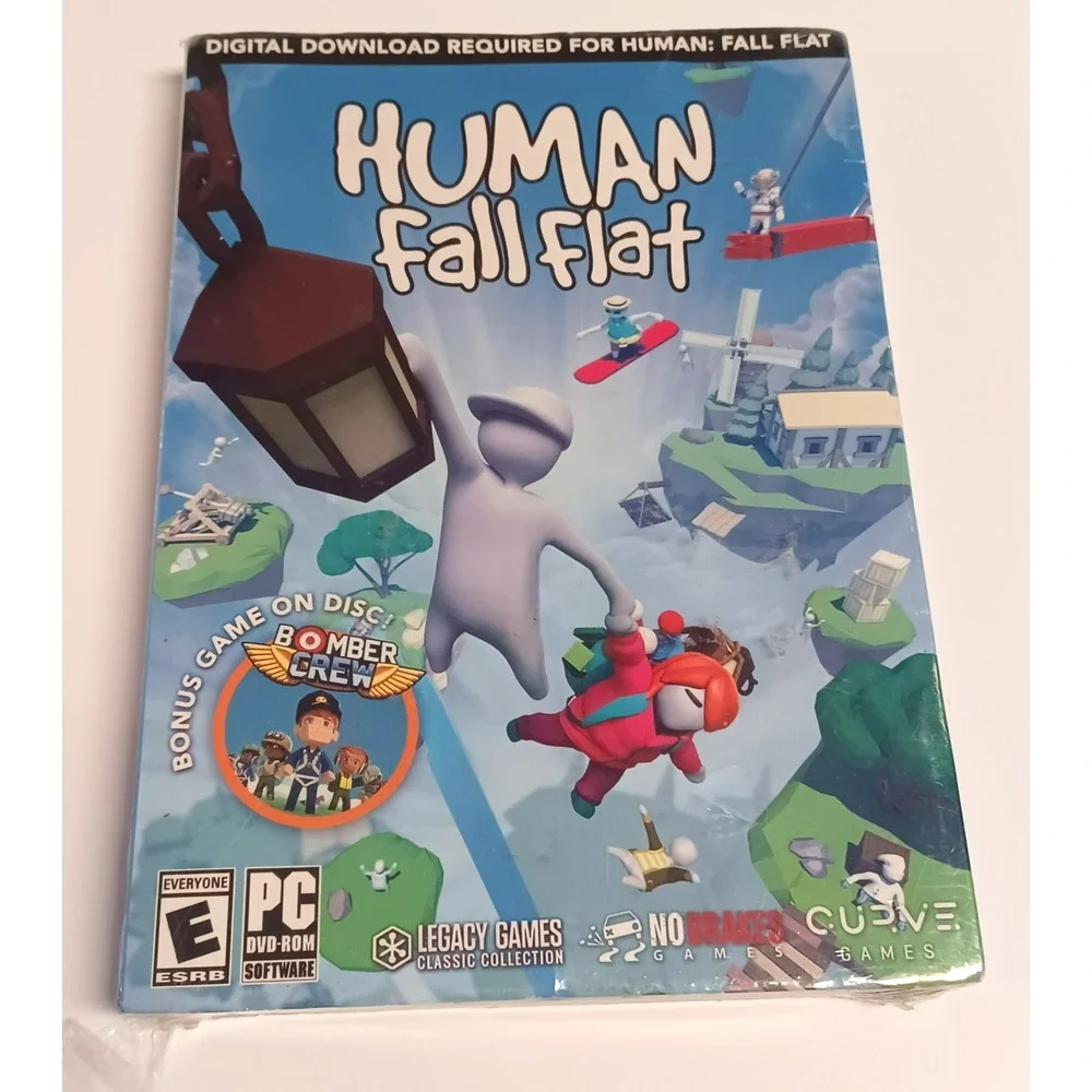 New Sealed Digital Human Fall Flat Bomber Crew PC DVD-ROM Game Legacy Games 2021